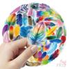 50Pcs/Set Colorful Feather Series 03 PET Stickers Waterproof DIY Fashion Doodle Decals Stickers