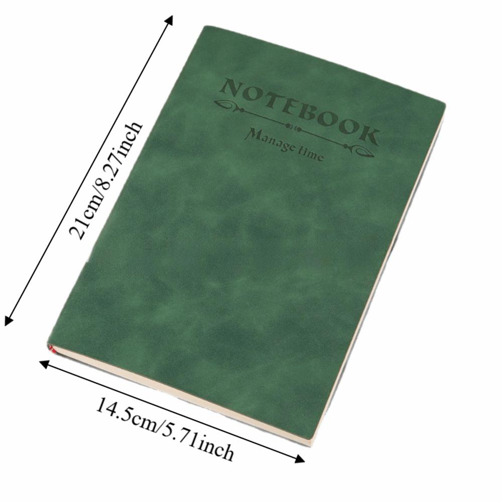 Soft Business Memo Book Leather Surface Diary Notepad Thick Notebook Back To School
