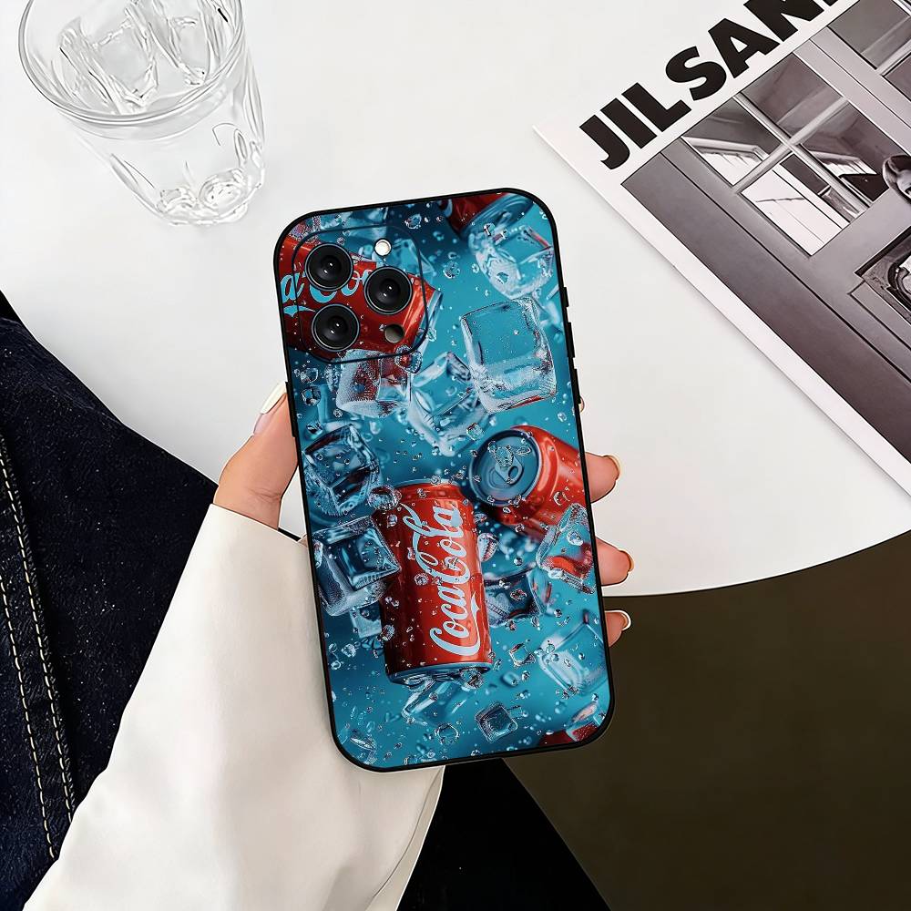 CocaS-S Moda C-Cola Custodia per Telefono in Silicone Morbido Per IPhone 17 16 15 14 13 12 11 X XR Plus Pro Max Plus