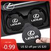 Autocollants Intérieurs 2 Pièces Porte-gobelet Anti-bruit en Cuir pour Intérieur de Voiture pour RX300 IS200 IS250 ES350 Ct200h UX250h NX3