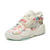 New Coca Cola x Anta Bastard Cushioning Anti Slip And Wear Resistant Low Top Chunky Sneakers Men's White Red Blue 11948088-11