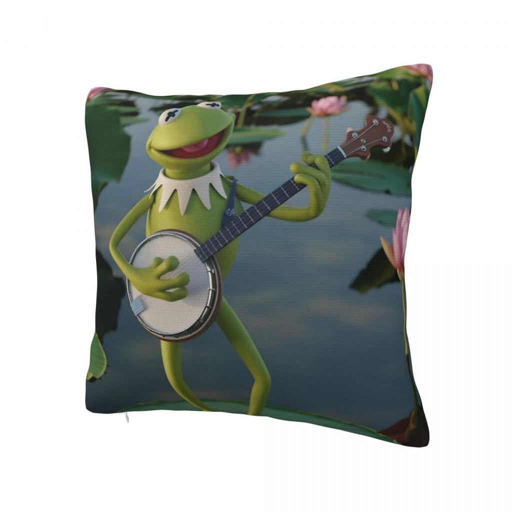 Rainbow Connection Pillowcase Double-Sided Printing Cushion Cover Decorations K-Kermits The Frog Throw Pillow Case Cover Home