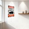 Vintage Weathered Guinea Pig Warning Metal Tin Sign Rustic Rodent Warning Wall Plaque for Home Bar Man Cave Decor with Typo Deta
