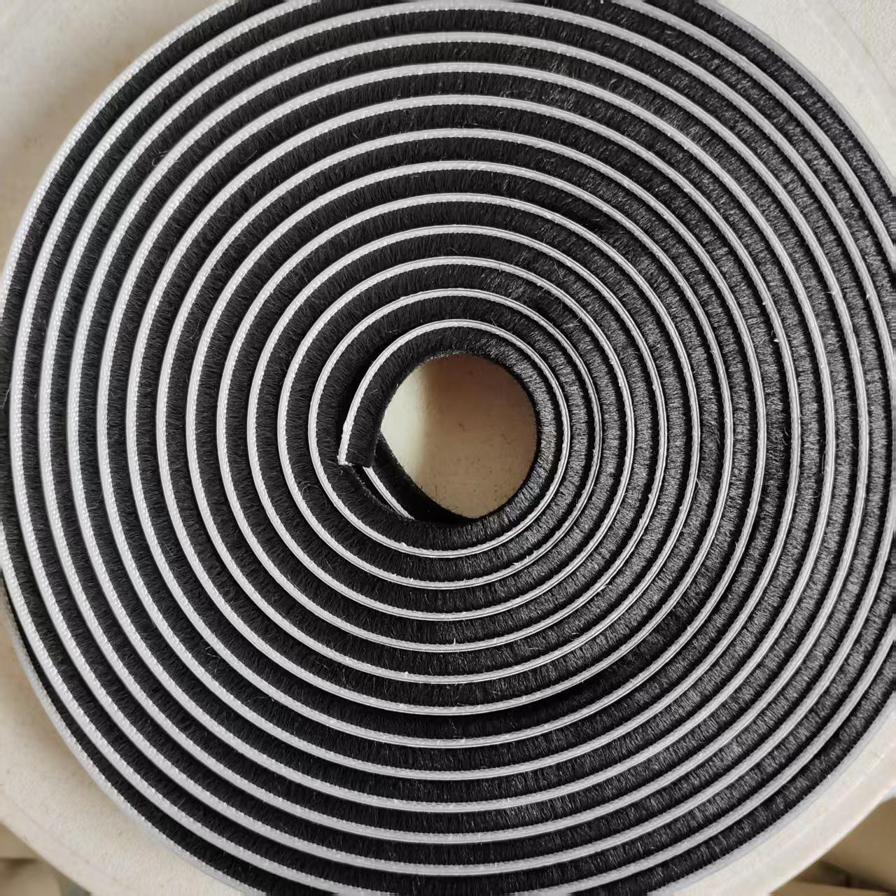 Self-Adhesive Bristle Door & Window Seal Strip - Dust & Wind Protection 3M Adhesive 7mm*6mm*5M
