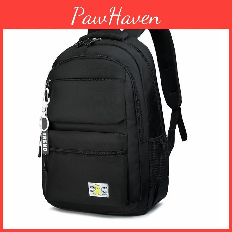 Letter Bear Fashionable Pattern Men Large Capacity Backpack For Commuting