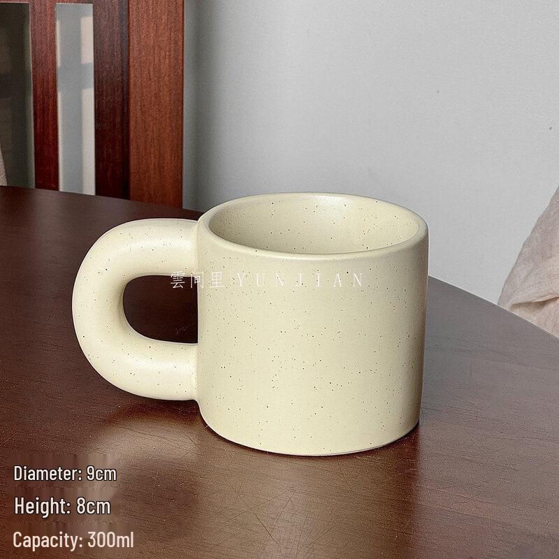 ZISIZ Vintage Ink Splash Ceramic Mug