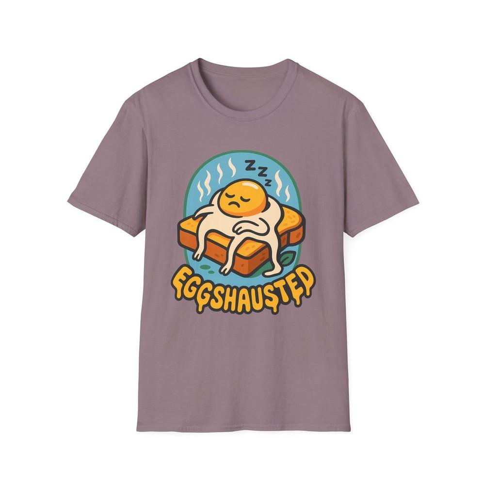 

Unisex Softstyle T-Shirt Funny Fried Egg Toast Cartoon Surreal Breakfast 4XL