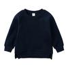 Kids' Korean Style Solid Color Long Sleeve Sweatshirt, Round Neck Trendy Top for Boys and Girls