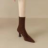 Fashion Women Stretch Ankle Boots Sexy Pointed Toe Short Botas Shoes Fashion Partys Stiletto High Heel Socks  Botas De Mujer