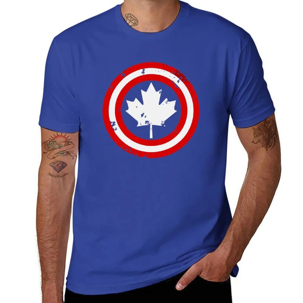 captain canada T-Shirt vintage plus sizes anime clothes blacks slim fit t shirts for men