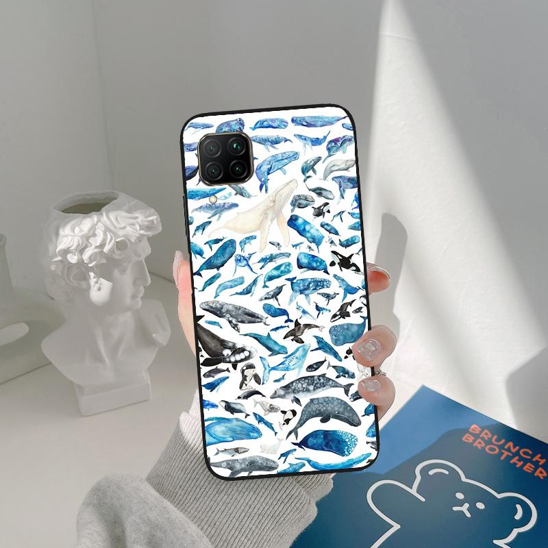 Orcas Killer Whales For Huawei Nova 11i 12i 12s 7i 8i Y73 Y70 Y90 Y60 Y72 Y61 Y91 9 10 SE P30 Pro P40 Lite Case