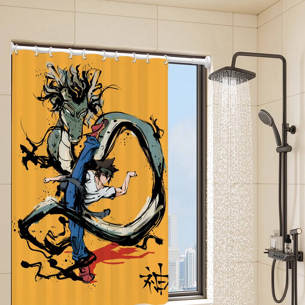 God Of H-high S-school Shower Curtain With Waterproof And Mold Resistant Shower Curtain Polyester Durable Bathroom Screen