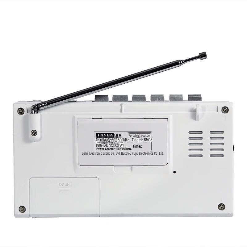 Enregistreur Cassette Portable PANDA 6503 avec Radio AM/FM et Lecteur MP3 Prise CN (adaptateur inclus)