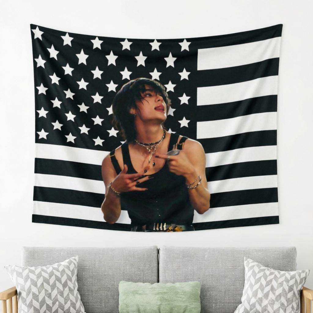 1pc Hyde Park American Flag, Double Use for Outdoor Indoor Decor, Perfect for Kpop Fan Birthday Gift & Home Wall Decor