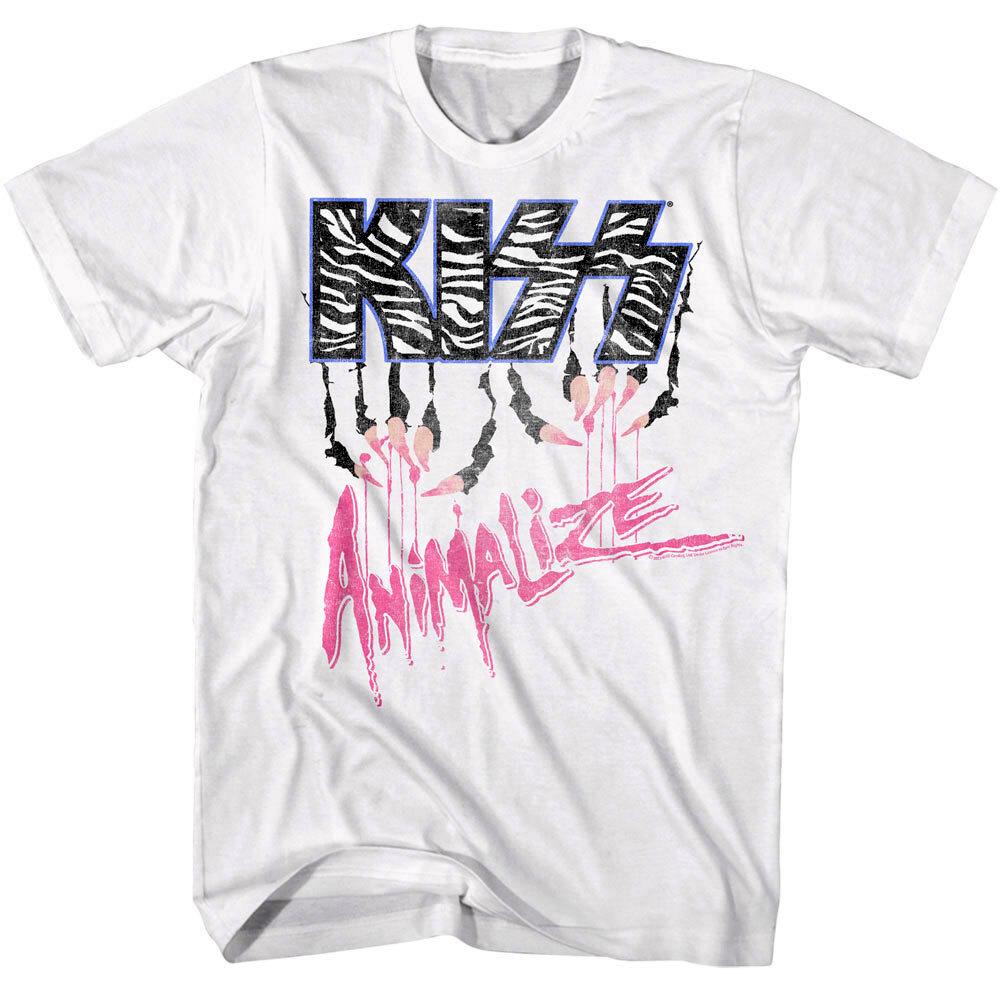 Kiss Animalize Pink Claws Men’s T Shirt Glam Metal Band Album Concert Tour Merch
