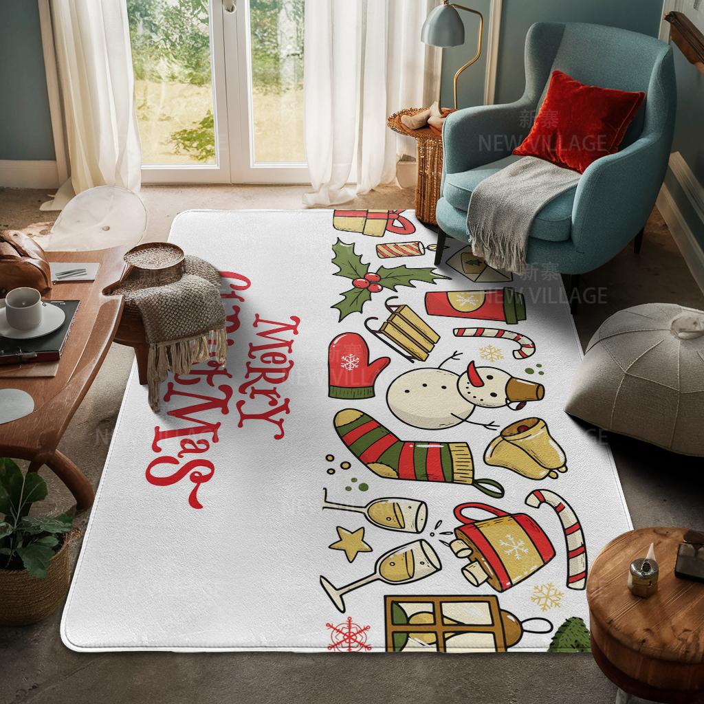 Koberec ke vchodu do domu Rohožka ke dveřím do domu Obývací pokoj Vana Koupelna Protiskluzové koberce s absorpcí vody vana Veselé Vánoce zima