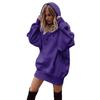 2025 Influencer Autumn/Winter Women's Solid Color Loose Fleece Hoodie