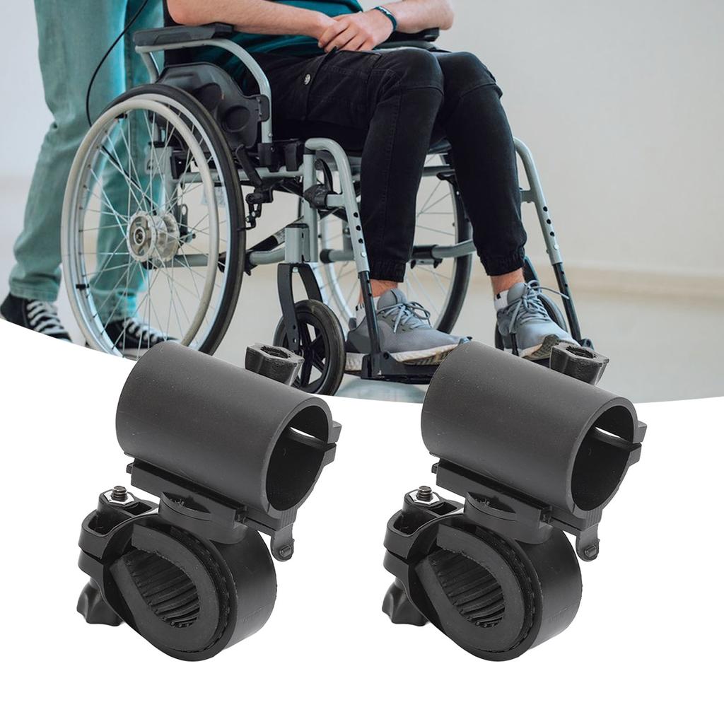 2pcs Cane Holder for Wheelchair Drive Rollator Walker 360 Degree Rotation Universal Crutches Stick Bracket Holder Accessories