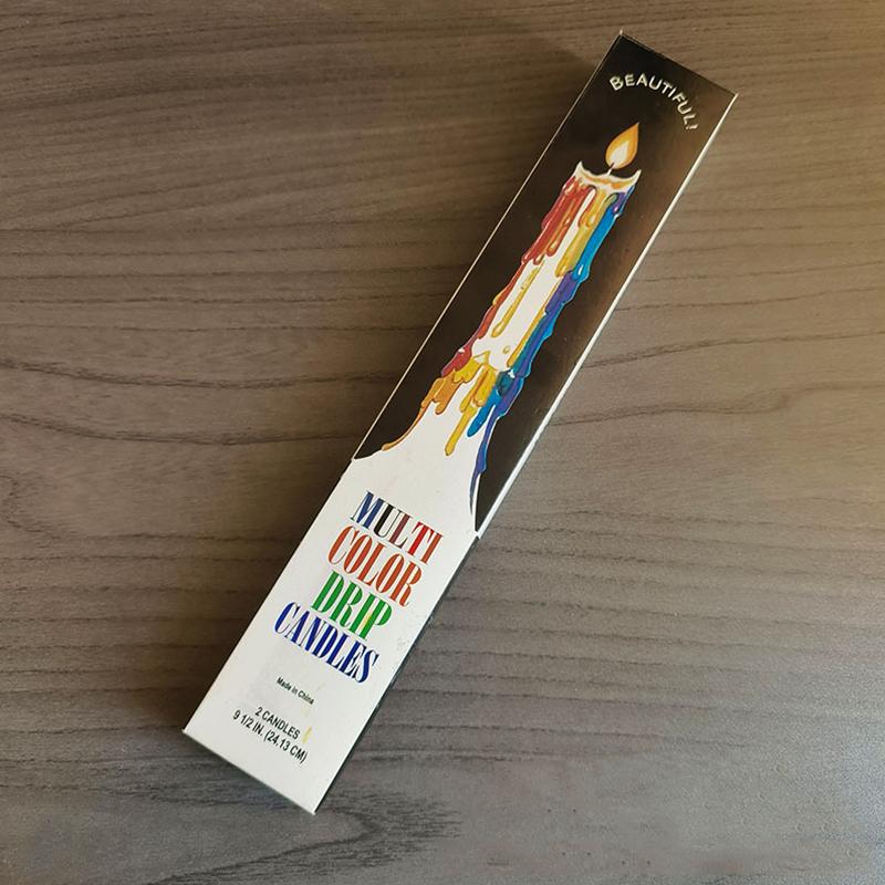 2PC Tapered Candlesticks Birthday Party Unscented Table Decoration Colorful Teardrop Candle Home Tall Party 25cm