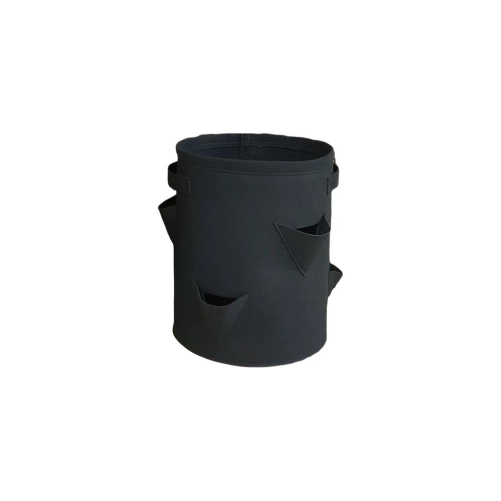 Filz Pflanzbeutel Runder Offener Topf Grow Bag mit Mehreren Taschen für Erdbeer Kartoffel Gemüse Blume Pflanzen Geeignet für Gartenarbeit im Freien und Innenbereich