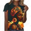 Sexy African Black Girl 3D Print Women's T-Shirts Fashion Casual Short Sleeve T Shirt O-Neck Tees Harajuku Tops Female Clothing