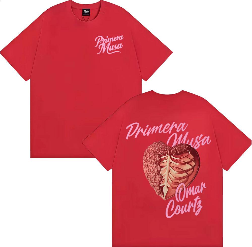 Rapper Omar Courtz Primera Musa 2025 Graphic Tshirts Mens Clothing Fashion Hip Hop T Shirt Cotton Comfort High Quality Tshirt