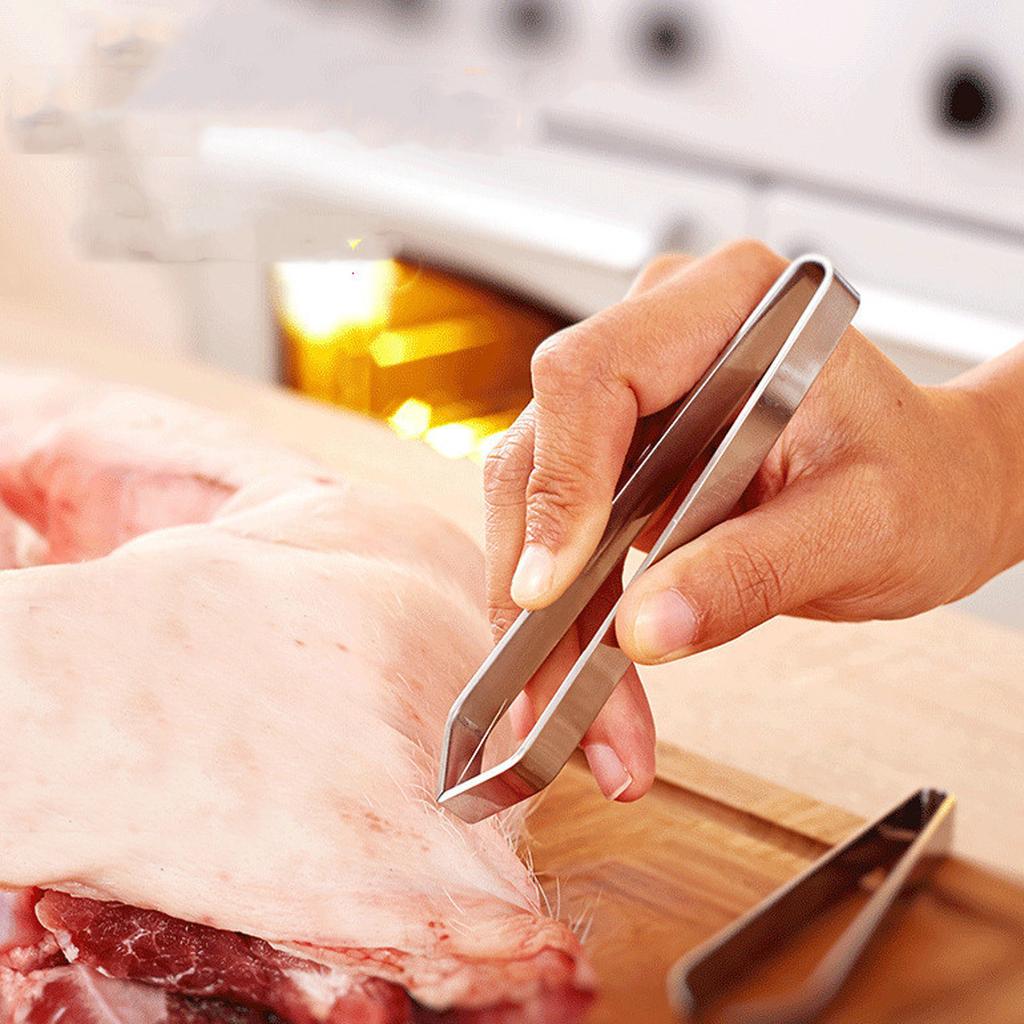 1 stk fiskepinsett, skråpinsett i rustfritt stål, fjerningsverktøy