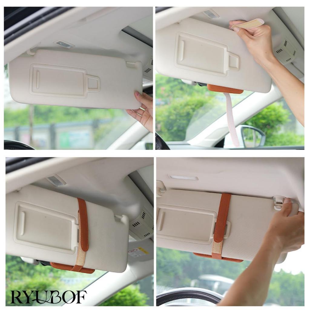 RYUBOF Sun Visor Car Accessory Card Eyeglass Sunglasses Easy Pen Organizer Convenient Item Storage, Organizer, Multi-functional Holder, Holder, Clip,