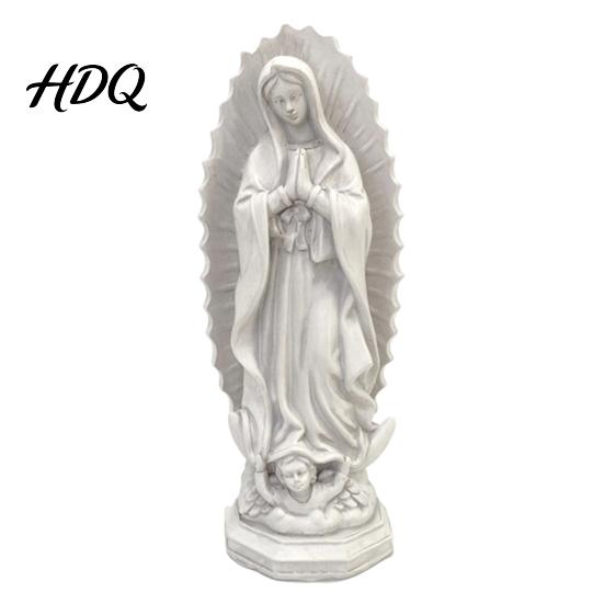 Handmade Retro Figurine Our Lady of Guadalupe Religious Statue Virgin Mary Figurine Resin Sculpture Small Statue for Entryway Inspirational