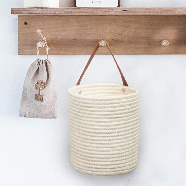 Woven Basket Imitation Rattan Storage Baskets Desktop Organizer Hanging Planter