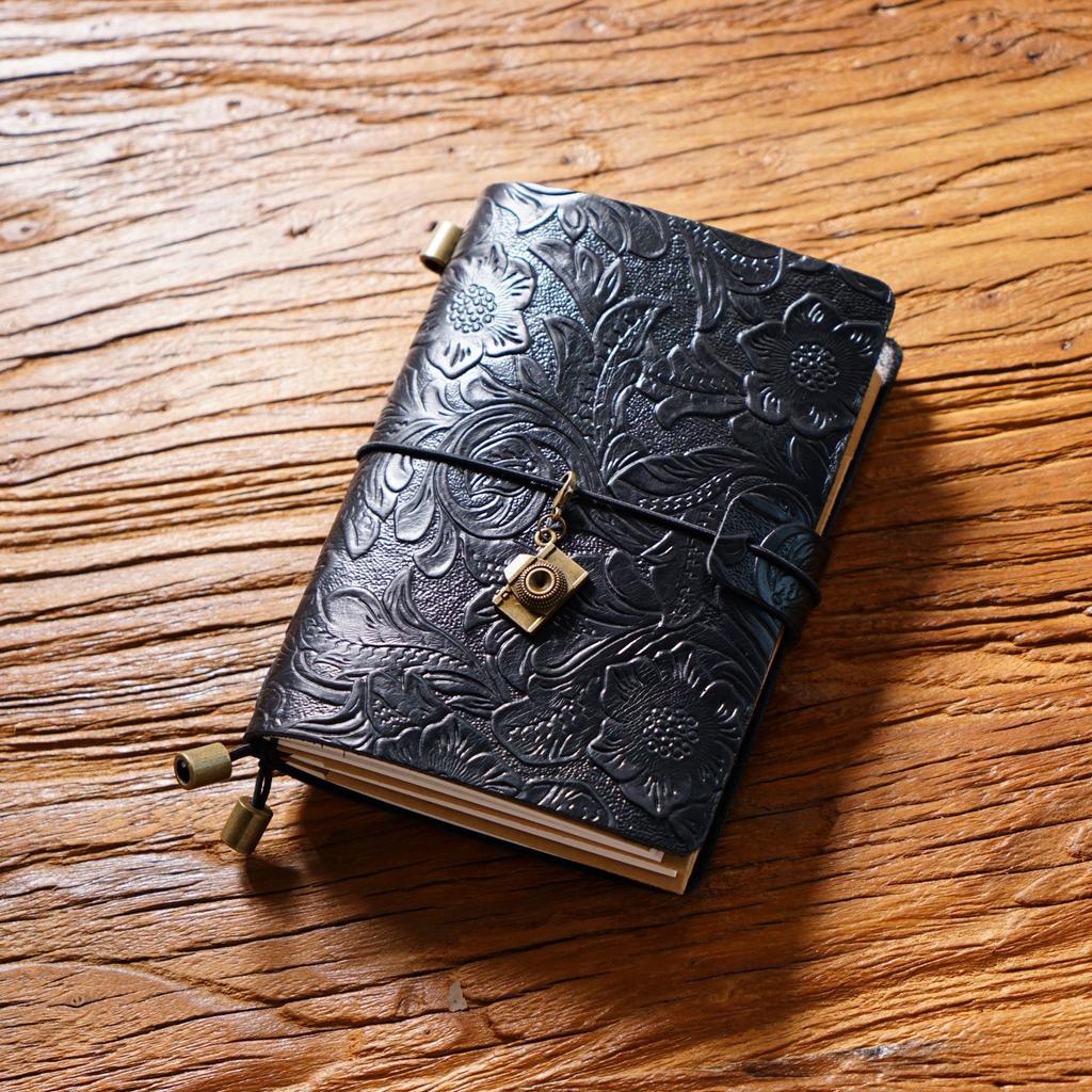 2026 Retro Carved Cowhide Travel Notepad Handmade Notebook Stationery Handbook Creative Diary