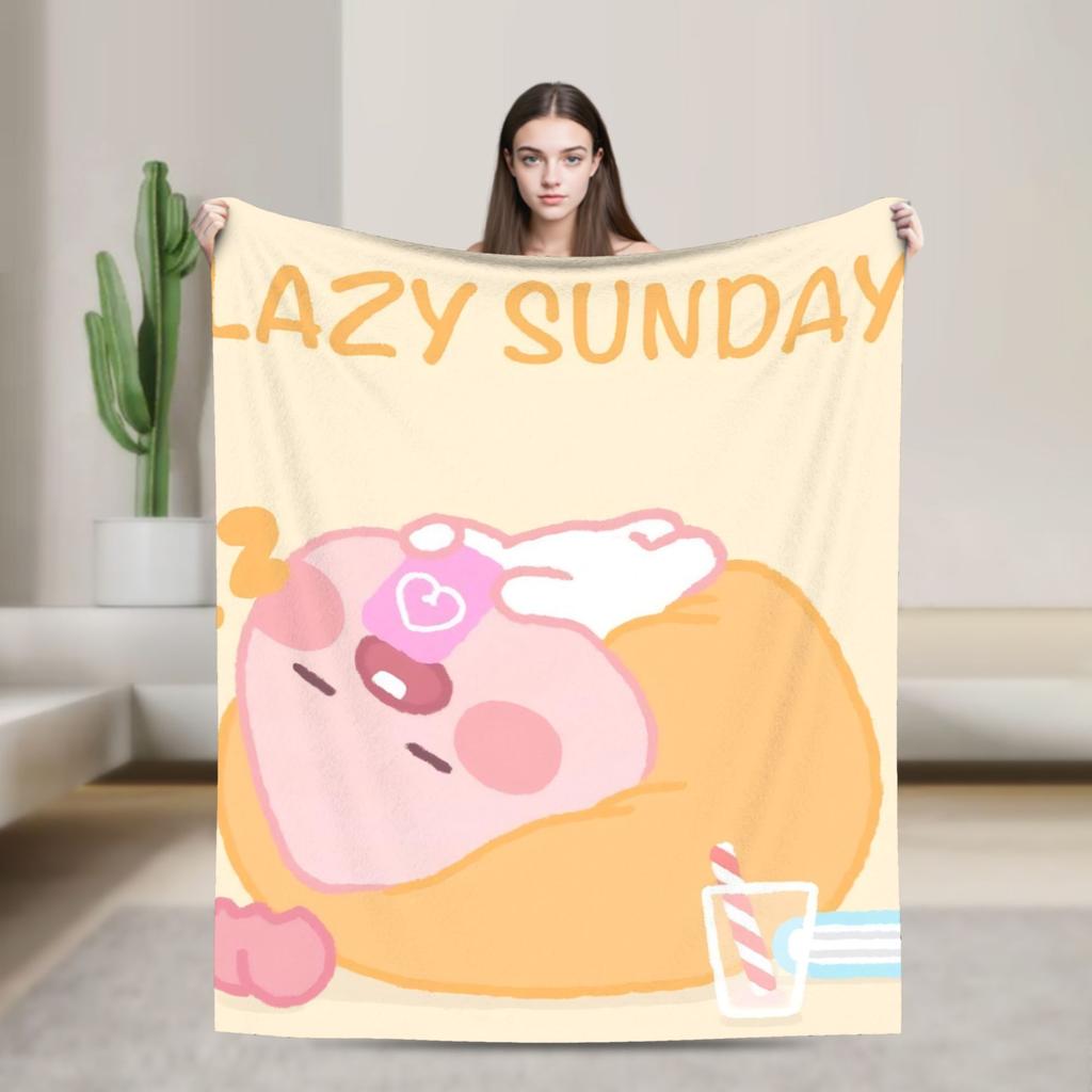 K-Kakaos F-Friends Ryan Blanket Super Soft Fashion Plush Bedding Throws For Outdoor Travel Office Flannel Bedspread Bed Cover