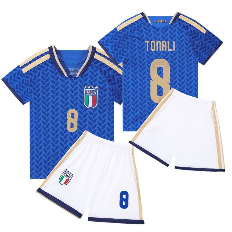 2027 Italy Home No.14 Children s football jersey set 24