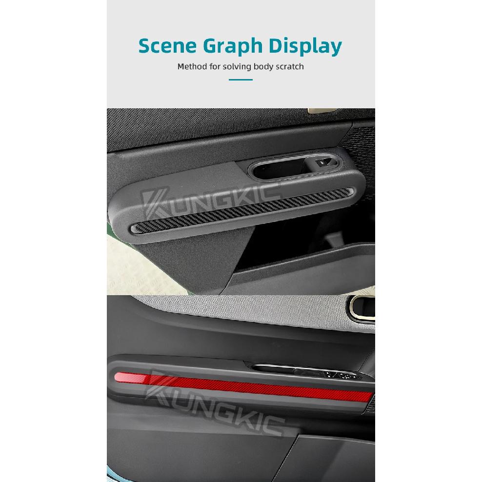 Real Soft Carbon Fiber for Mini S F66 F67 2024 2025 Car Door Decorative Strips Interior Sticker Panel LHD RHD