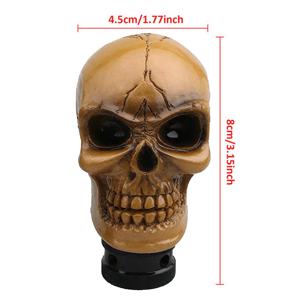 Skull Gear Shift Knob Automatic Gear Shift Knob Skull-Shaped Vehicle Interior Resin Skeleton Horror Decoration for Halloween