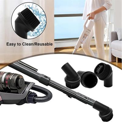 3er Pack Staubsaugerzubehör-Set mit weichen Haarbürsten, passend für Staubsaugerschlauchzubehör, Kunststoff-Möbelreinigungswerkzeug