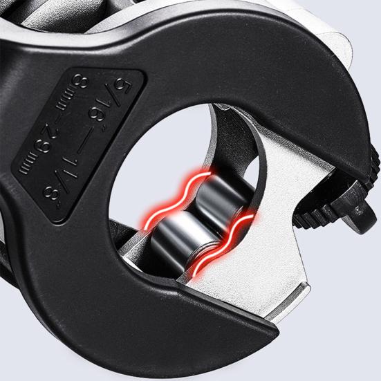 Ratcheting Pipe Cutter Tubing Cutter One-Hand Fast Pipe Cutting Tool Close Quarters Hose Cutter for Precise Cutting PVC Copper Plastic Tubing