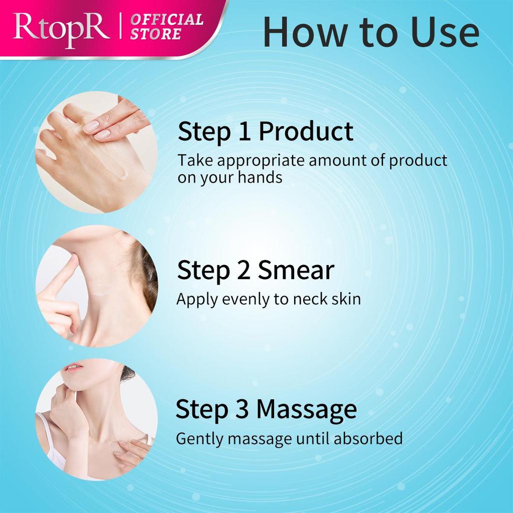RtopR Neck Firming Rejuvenation Cream Anti-wrinkle Firming Skin Whitening Moisturizing Neck Serum Mild Peeling Beauty Neck Care