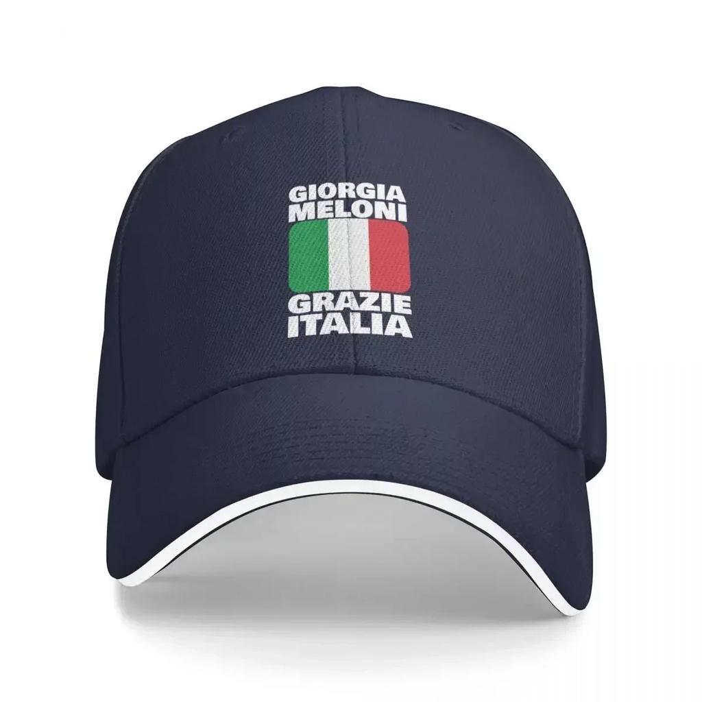 Giorgia Meloni Grazie Italia Italian Prime Minister Fratelly dItalia Cap Baseball Cap Caps Beach Cap Woman Men's