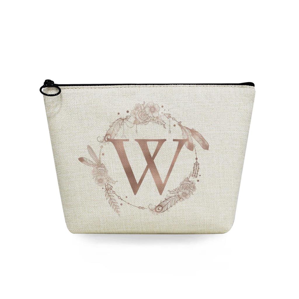 Women Circular letter Print Cosmetic Bag Toiletries Organize Travel Storage Case 6751 KTB