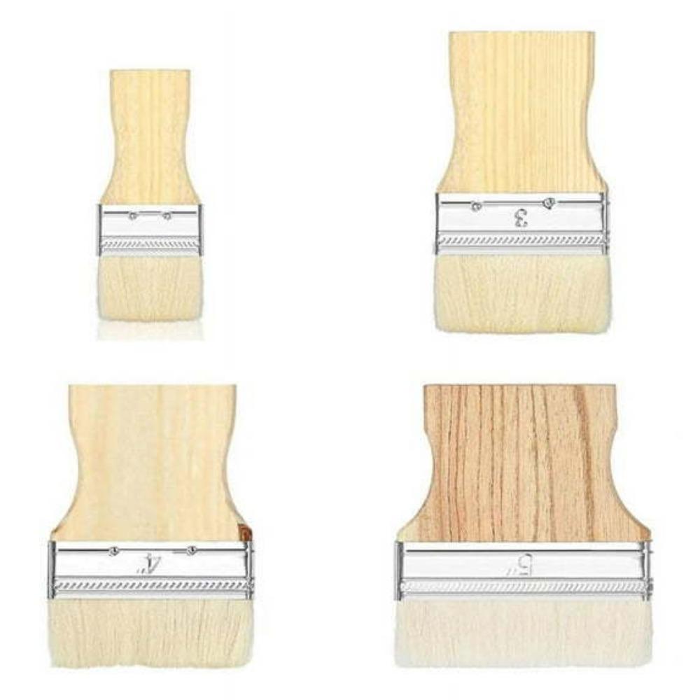 3/4Pcs Multipurpose Flat Paddle Paint Brushes 2/3/4/5in Artist Painting Brushes  for Furniture
