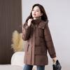 Long Warm Cotton Coat for Women Winter Fashion Casual Jacket