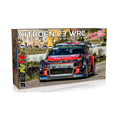 Platz Belkits 1/24 Scale Citro?n C3 WRC 2018 Tour de Corse (Tarmac Specification) Plastic Model BEL017