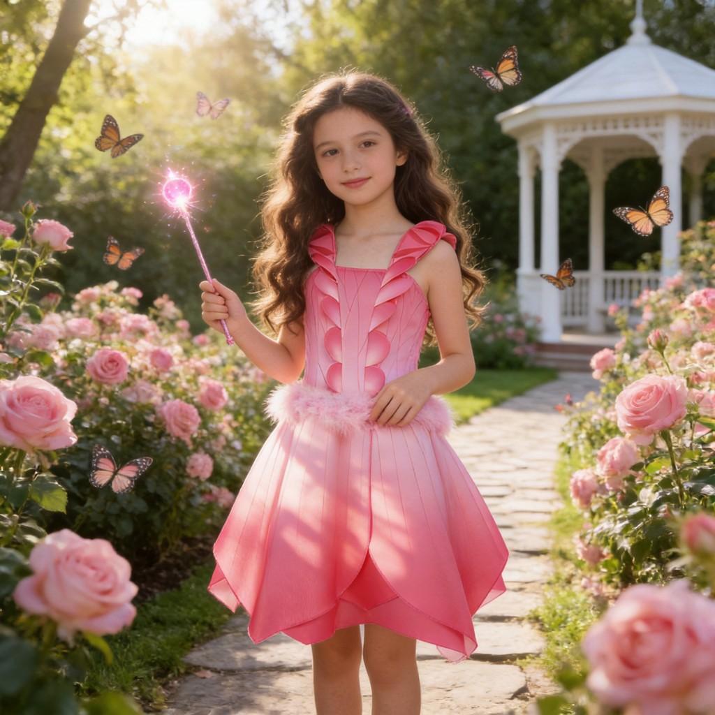 Fairy Costume For Kids Adults Flower Elf Cosplay Dress For Halloween And Parties
