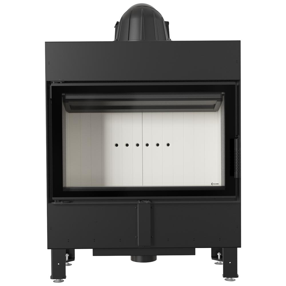 Steel fireplace KRATKI LUCY SLIM 10 kW Ø 160
