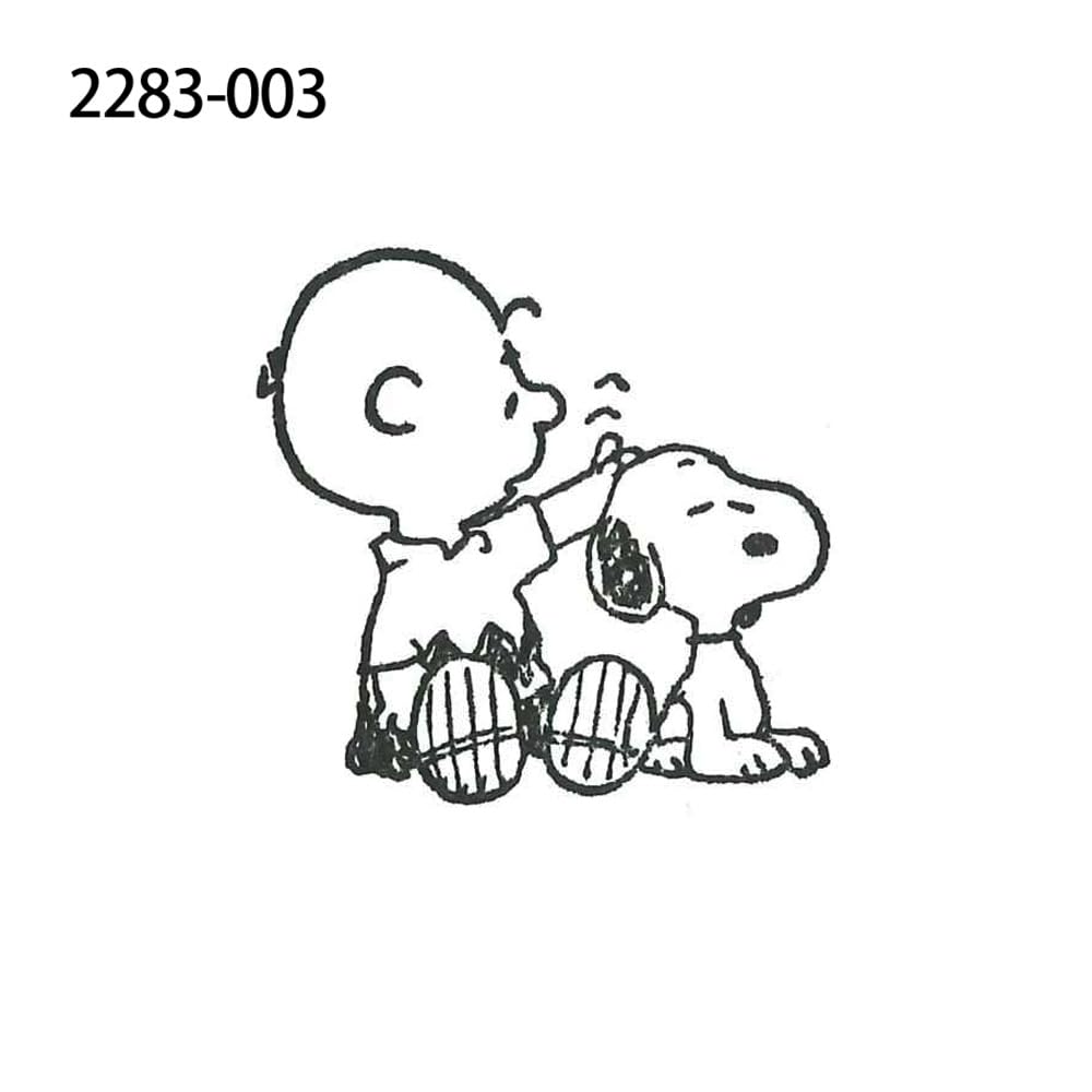 Face Stamp Snoopy Wood Piece Charlie Brown and Snoopy Children's (Pat) 2283-003