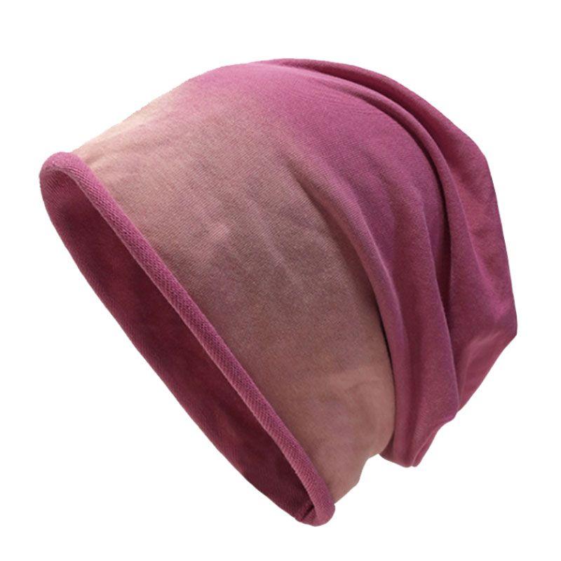 Y2K Hottie Farbverlauf Rosa Hut Koreanischer Stil Umschlagmütze Gesichtsschlankmachend Slouchy Beanie Damen Einzigartiger Kopfwickelhut Herren Trend