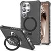 High Quality PC+TPU Magnetic 360°Rotating Ring Holder Case For Samsung Galaxy S26 S25 S24Ultra Plus For MagSafe Shockproof Cover