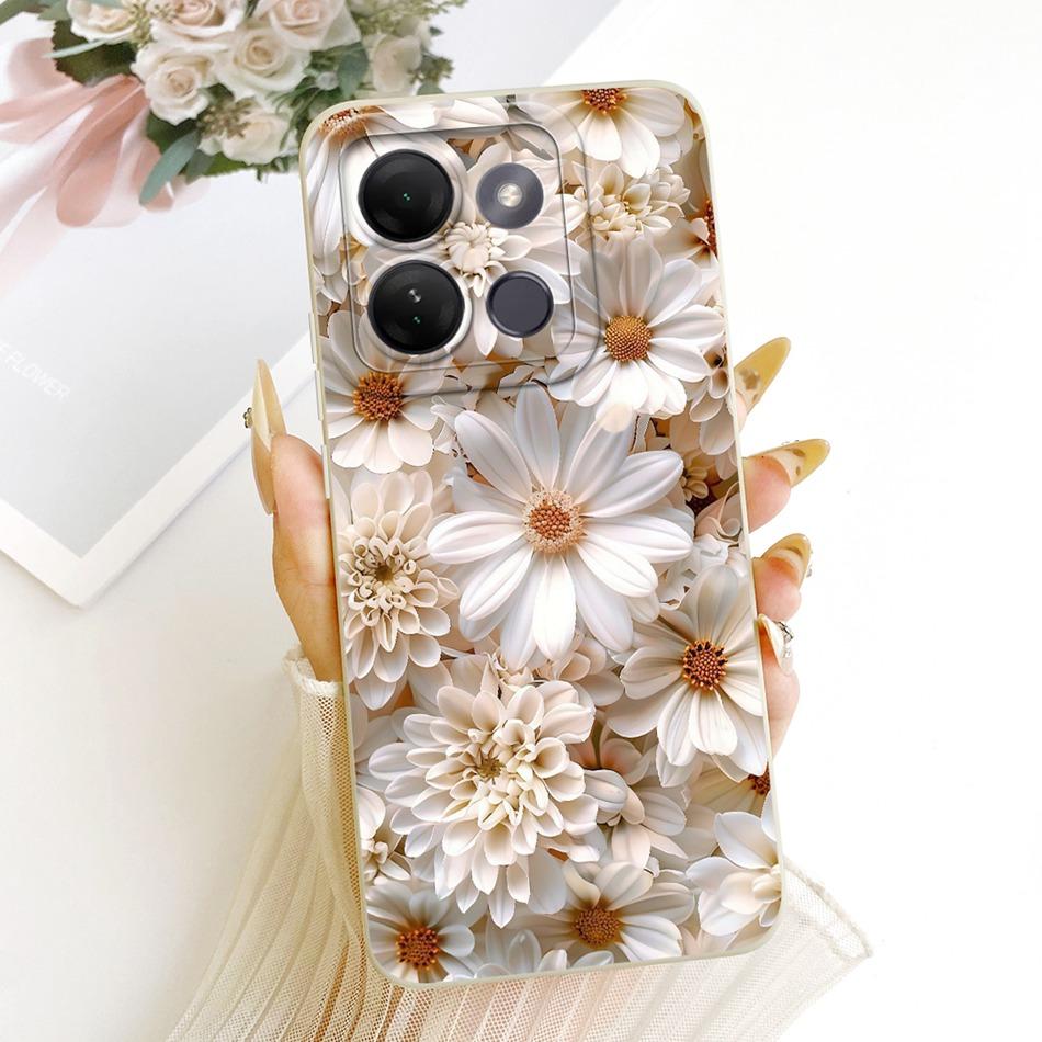 For Infinix Smart 7 HD / Smart7 Plus Cute Cat Flower Cartoon Phone Case For Infinix Smart 7HD 7Plus Soft Silicone Covers Bumpers