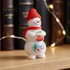 Miniature Christmas Figures 2Pcs Mini Figurine, Santa Claus Snowman Dolls, DIY Accessories for Micro Tree Decorations Landscape Dollhouse Cake Decor,